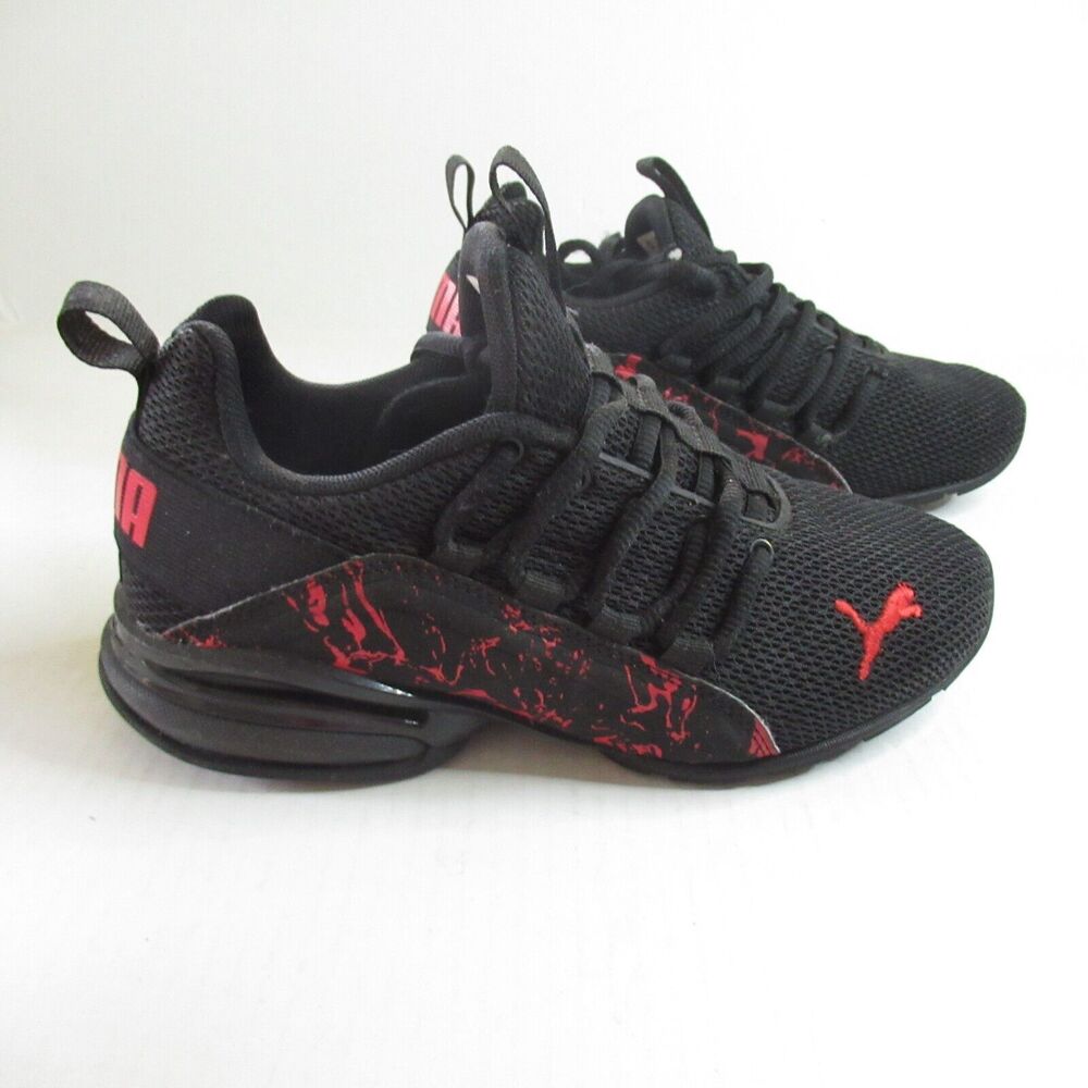 Puma Axelion City Escape Youth Boys 3.5Y Black Red Athletic Sneakers Trainers